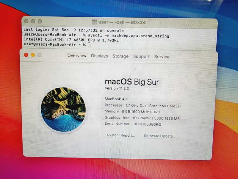 Apple Macbook Air 2014 13\\" Core i7-4650U @ 1.7GHz 8GB DDR3 500GB SSD (