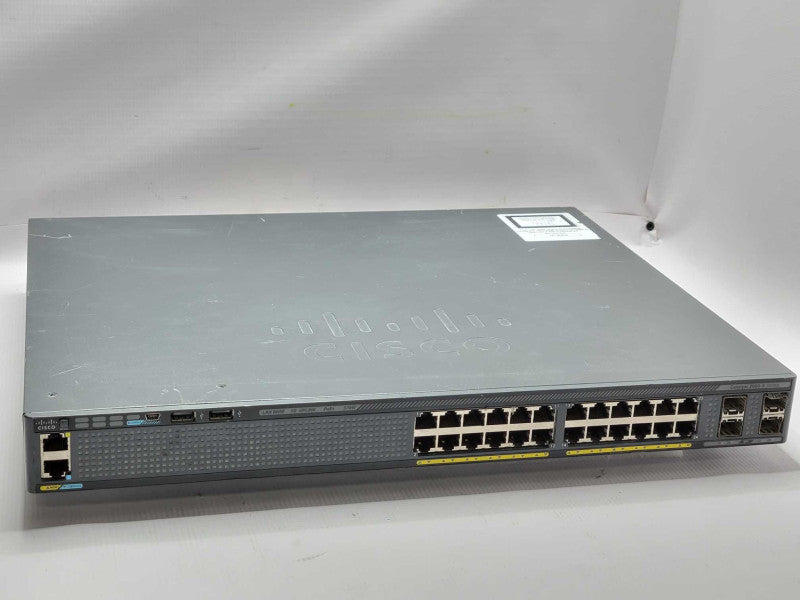 CISCO WS-C2960X-24PS-L V02 24x Gig PoE & 4x 1GB SFP Managed Switch _