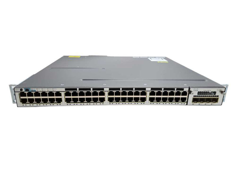 Cisco WS-C3750X-48PF-S 48-Port Gigabit PoE+ Switch w/ 1x C3KX-NM-1G 1x PSU )
