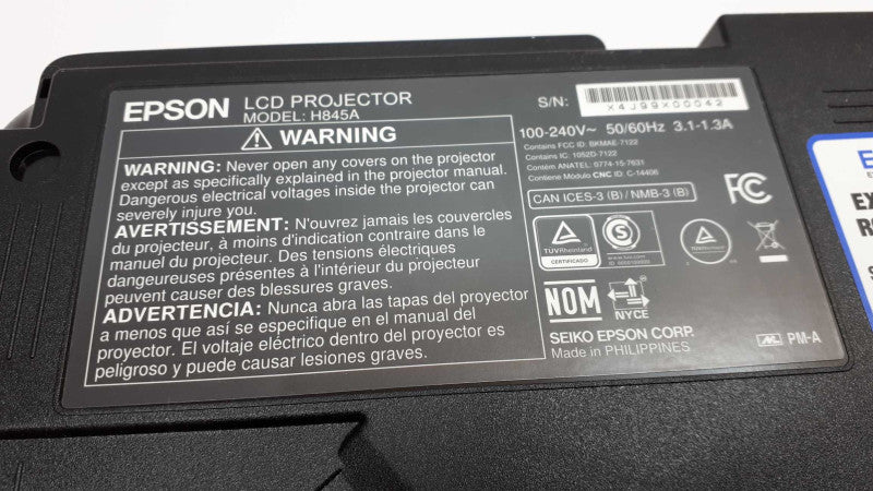 Eposn PowerLite 1266 Wireless WXGA 3LCD Projector H845A &