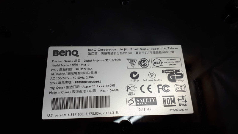 BenQ MS510 DLP Projector 2700 Lumens 3D Professional HD 1080p HDMI &