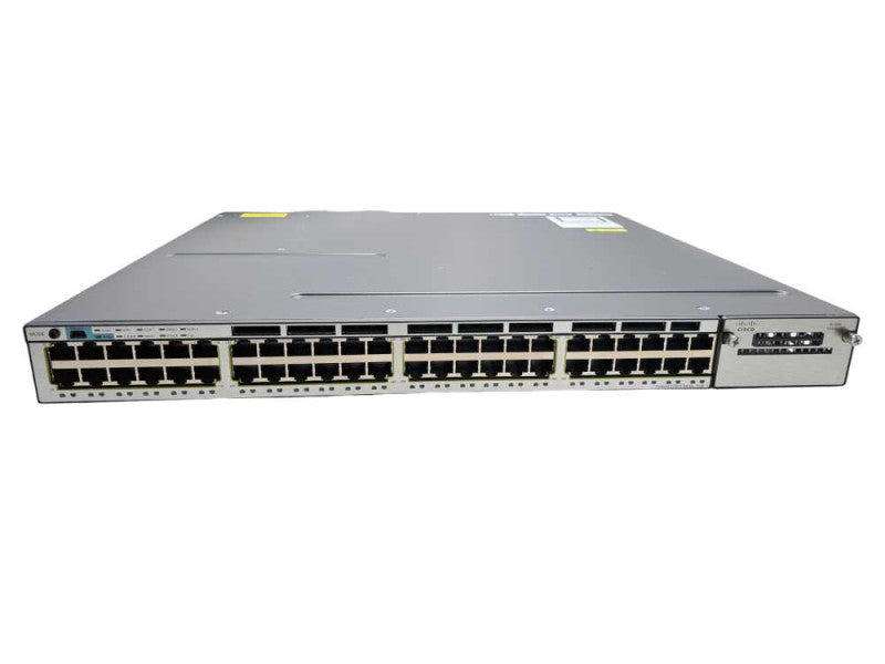 Cisco WS-C3750X-48PF-S 48-Port Gigabit PoE+ Switch 1x PSU )