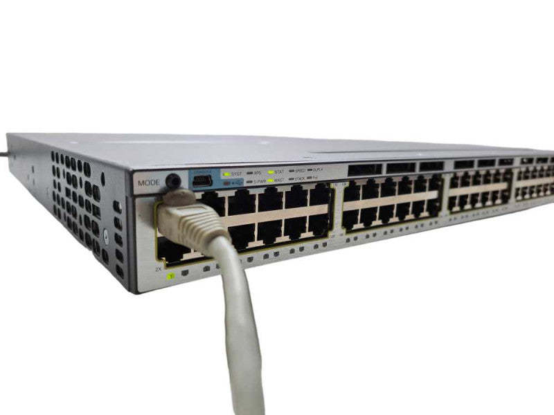 Cisco WS-C3750X-48PF-S 48-Port Gigabit PoE+ Switch 1x PSU )