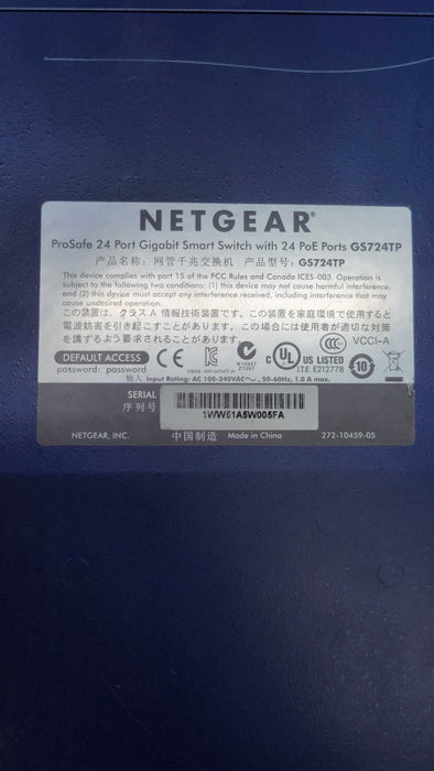 NetGear ProSafe (GS724TP) 24-Ports External Switch Managed
