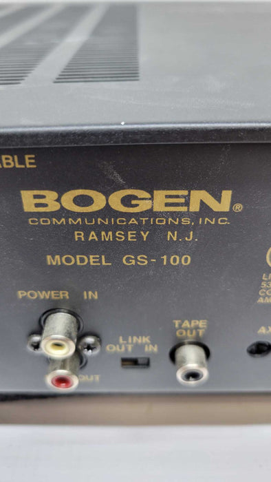 Bogen GS-100 Gold Seal Series Amplifier GS100, 10-band Equalizer