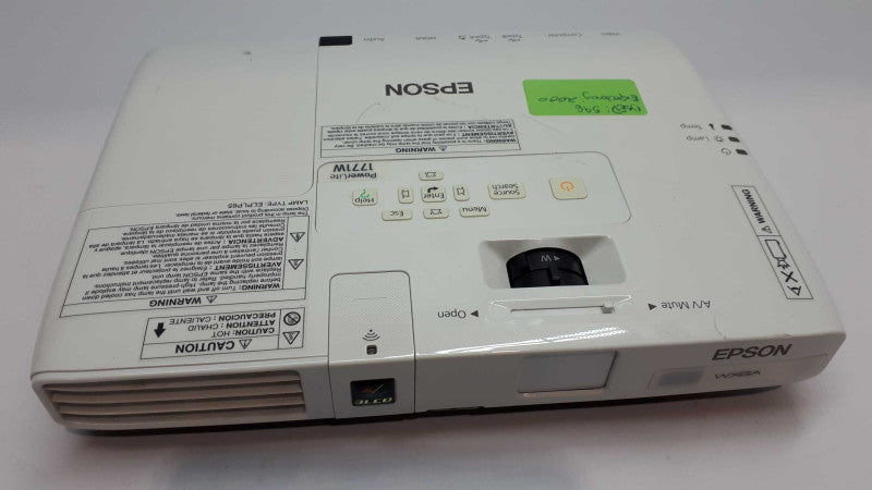 Epson PowerLite 1771W WXGA Projector Model: H477A &