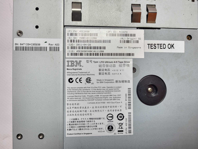 IBM Dell 45E2030 LTO Ultrium 4-H Internal SAS Tape Drive $