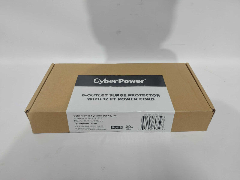 New Open-box CYBERPOWER CSB6012 6-Outlet Essential Surge Protector Q#