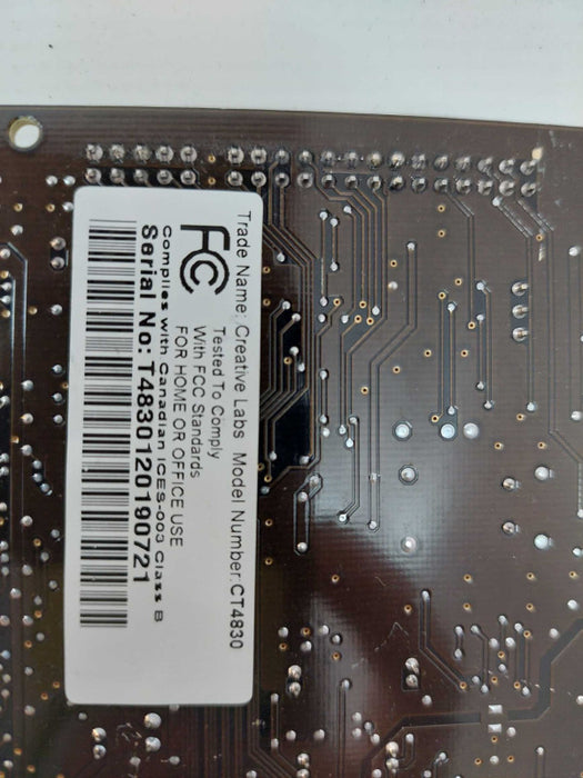 Creative Labs Audio Sound Blaster Live Model: CT4830