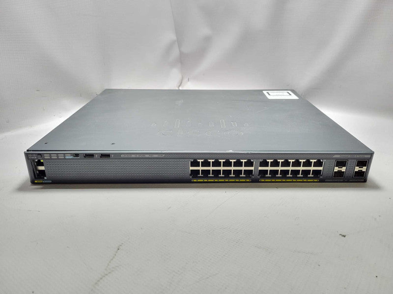 CISCO WS-C2960X-24PS-L V02 24x Gig PoE & 4x 1GB SFP Managed Switch READ $