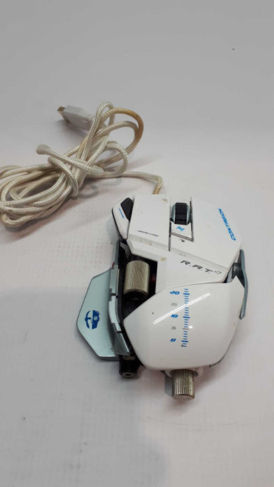 Cyborg RAT 7 Albino White Gaming Mouse 43708 works &
