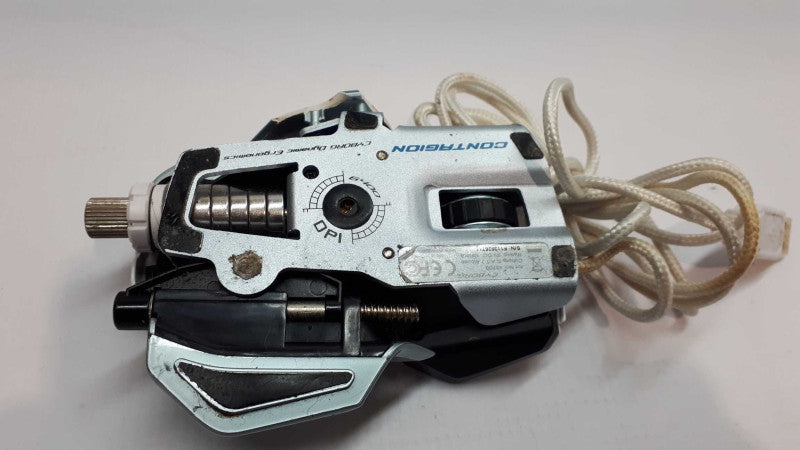 Cyborg RAT 7 Albino White Gaming Mouse 43708 works &