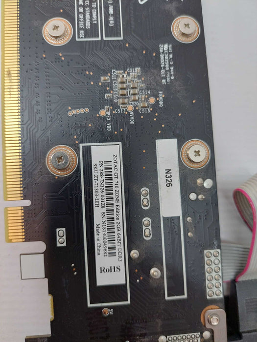 Zotac GT 710 Zone Edition 2GB 64BIT DDR3 Video Card