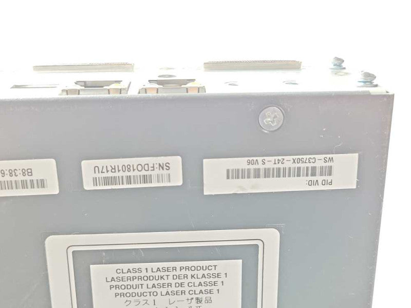 Cisco Catalyst WS-C3750X-24T-S 24-Ports Gigabit Network Switch, 1x PSU Q_