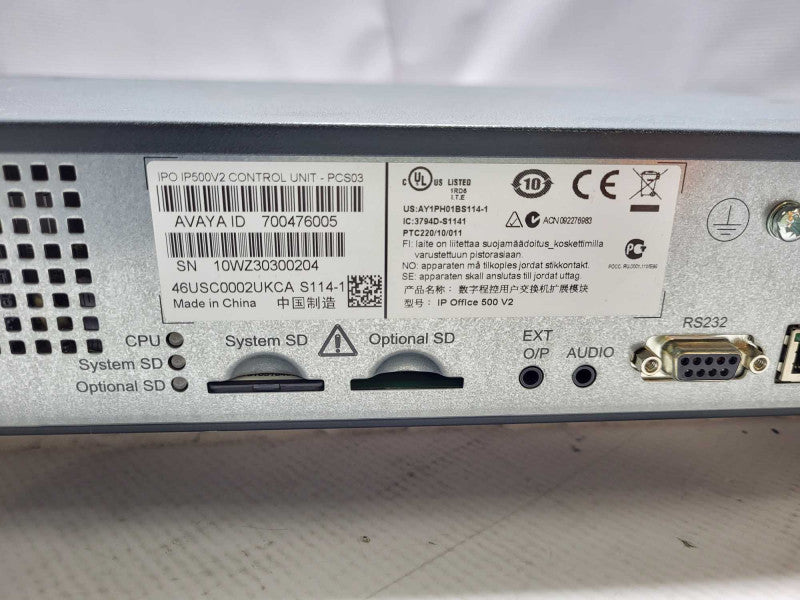 Avaya IP500 V2 700476005 IP Office Control Unit             $
