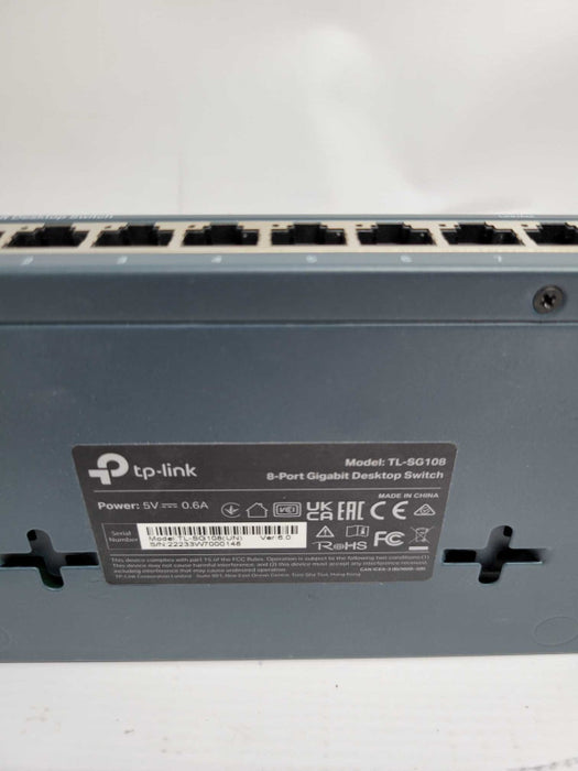 TP-LINK TL-SG108 8-Port Switch 10/100/1000Mbps Switch~NO POWER CORD Q