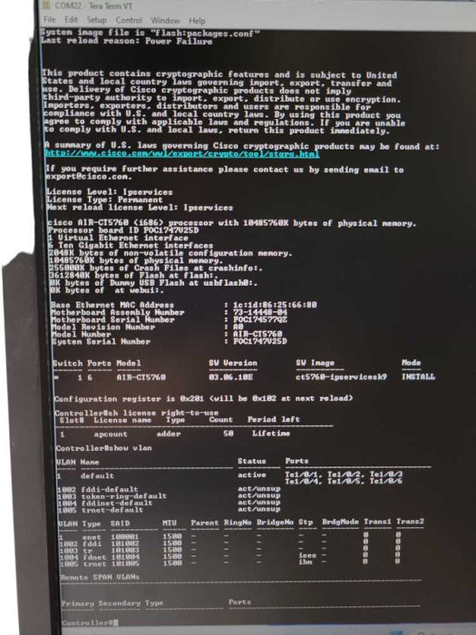 Cisco AIR-CT5760-50-K9 5700 Series Wireless Controller DUAL AC _