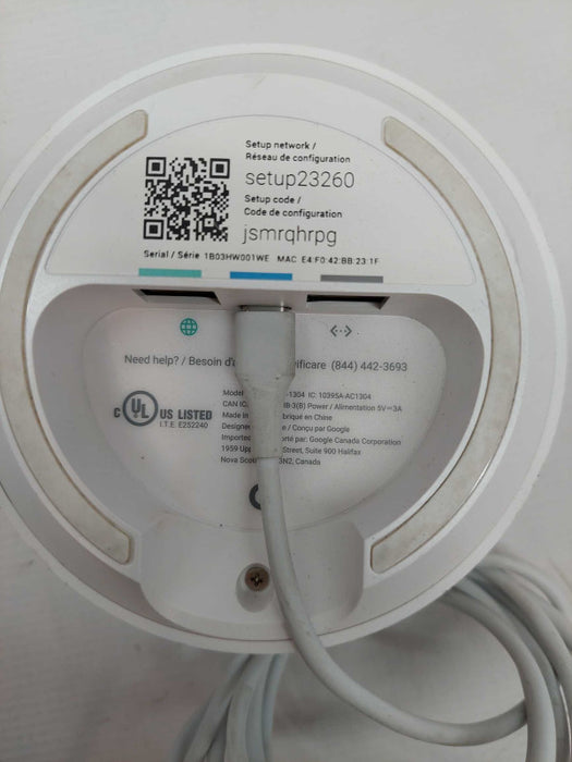 Google WiFi Model AC-1304 Mesh Router