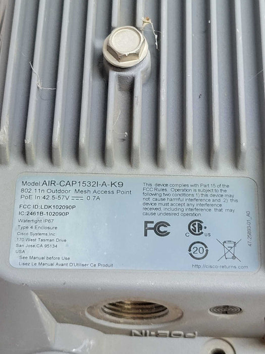 Cisco AIR-CAP1532I-A-K9 OUTDOOR MESH Access Point