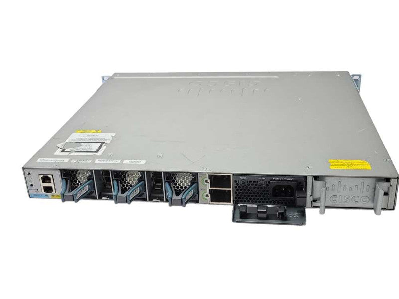 Cisco WS-C3850-24P-L 24 Port Gig PoE+ Switch 1x PSU and C3850-NM-4-1G Module Q_