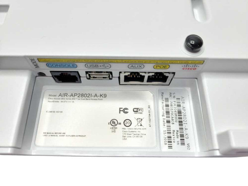 Open-Box Cisco 2802I Aironet Wireless Access Point AIR-AP2802I-A-K9 Q_