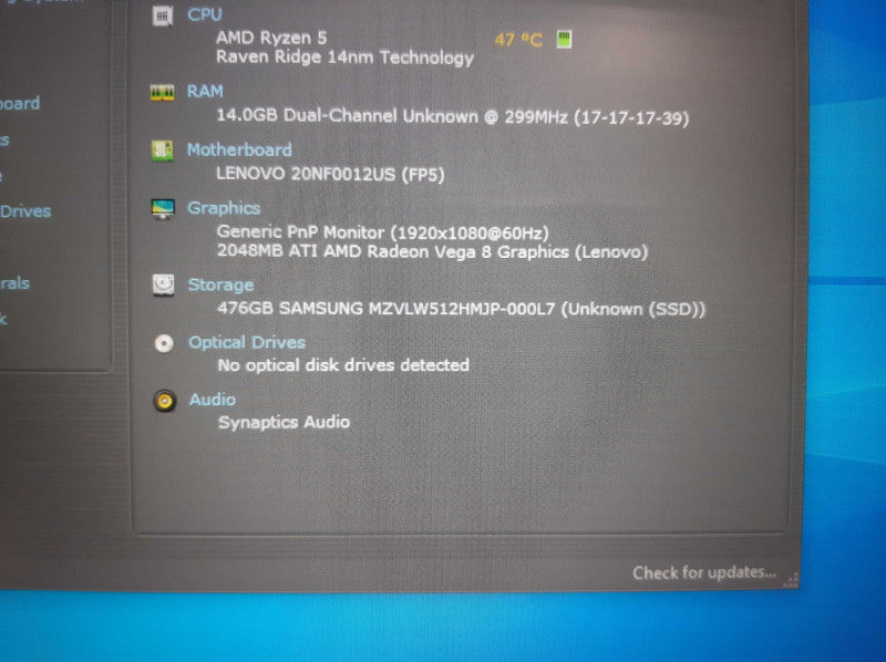 Lenovo ThinkPad E595 15.6\\" AMD Ryzen 5 3500U 16GB DDR4 512GB SSD *READ
