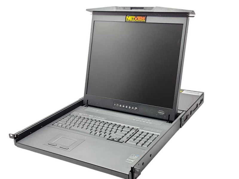 i-Tech Netview NVP119-S801e 1U 19\\" LCD Monitor KVM Keyboard w/ 8-port KVM SEE _