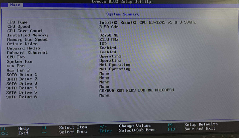 Lenovo ThinkStation P310 Xeon E3-1245 v5 @ 3.50GHz 32GB DDR4 No HDD/OS )