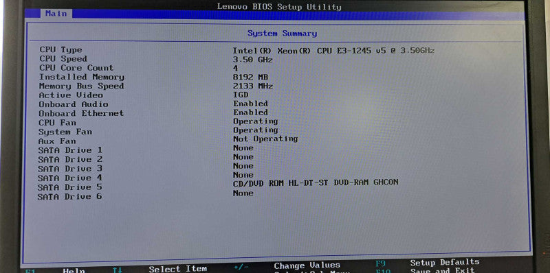 Lenovo ThinkStation P320 Xeon E3-1245 v5 @ 3.50GHz 8GB DDR4 No HDD/OS )
