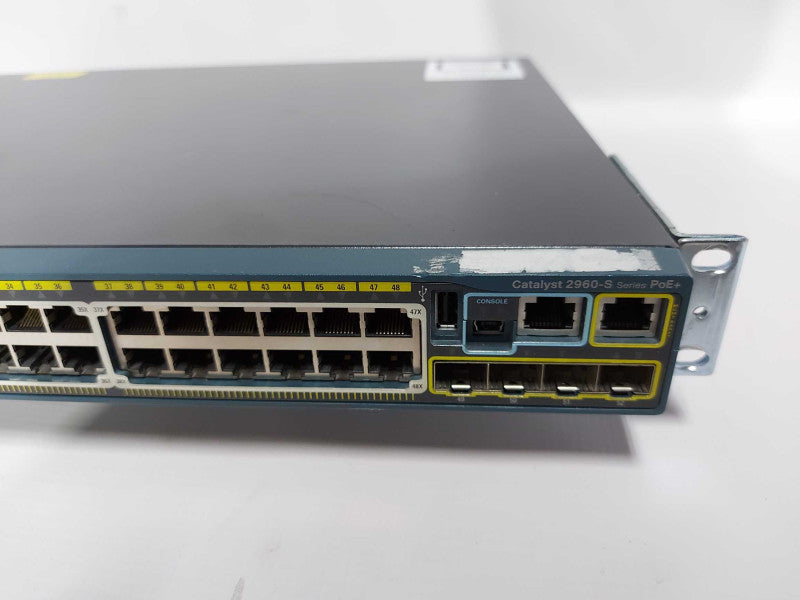 Cisco Catalyst 2960-S 48 Port POE+ Switch WS-C2960S-48LPS-L / fact reset #