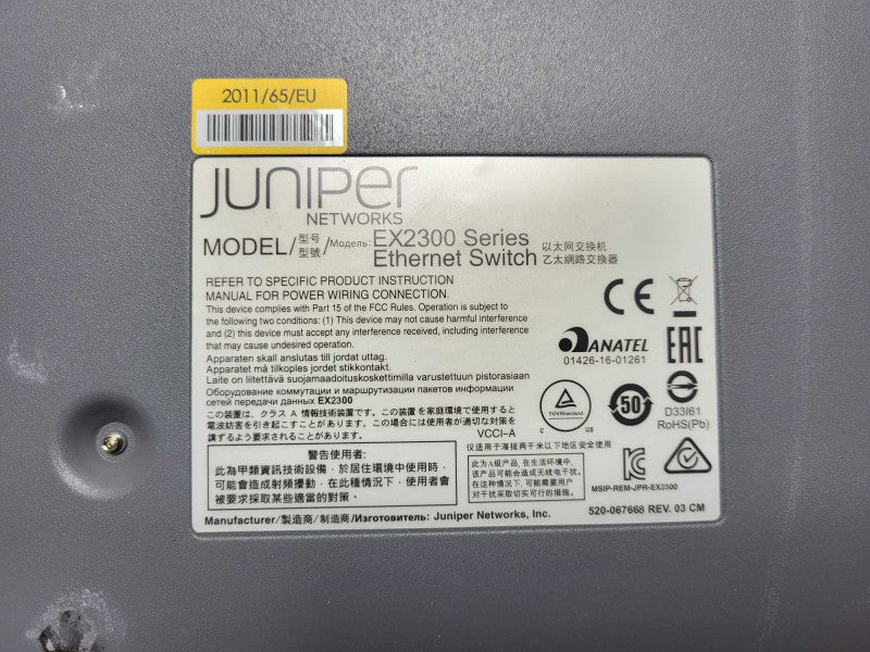 Juniper EX2300-24P 24-Port Gigabit PoE+ Network Switch 4x 10G SFP+ Q$