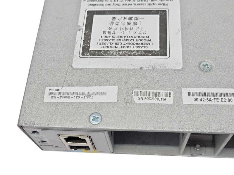 Cisco WS-C3850-12S-E 12 Ports Managed Network Switch w/ rack ears, READ _