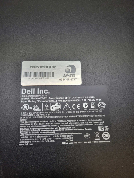Dell PowerConnect 3548P 0M727K 48 port 2 SFP Port Networking Switch Q