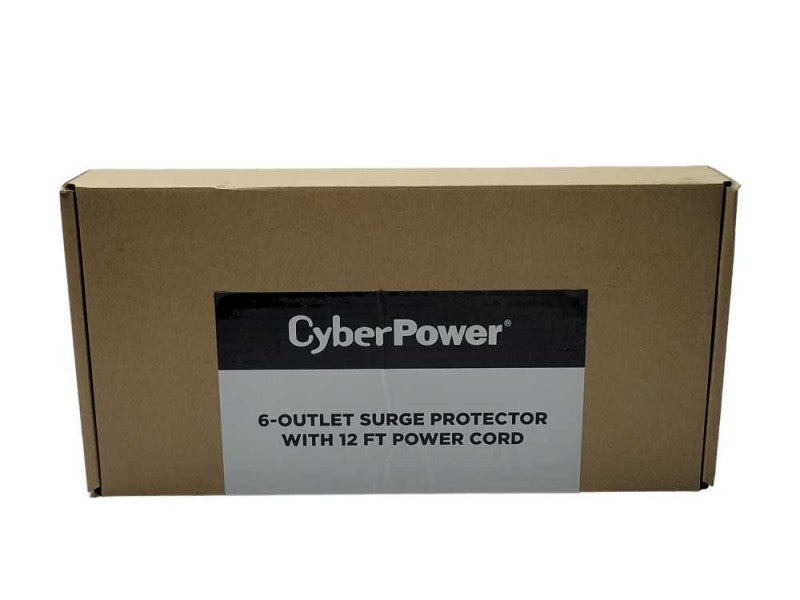 CyberPower 6-Outlet Surge Protector with 12FT Power Cord Q_