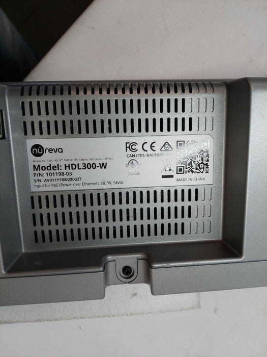 NuReva audio Conferencing SoundBar Speaker Model: HDL300-W PN: 101198-03 Q