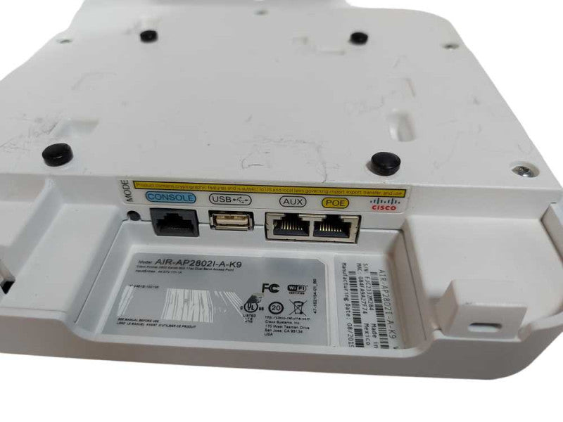 Cisco AIR-AP2802I-A-K9 ual band acess point AC PoE - fact reeset Q#