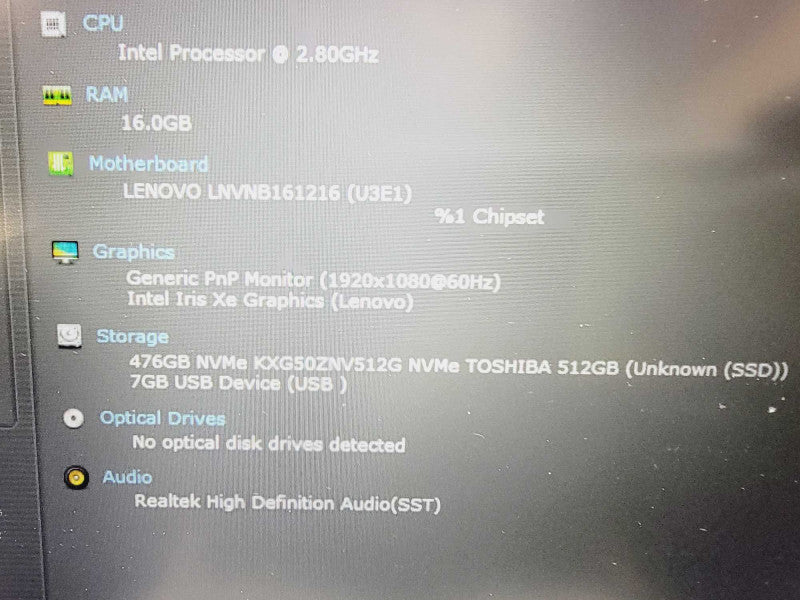 Lenovo ThinkBook 15\\" G2 ITL Core i7-1165G7 @ 2.8GHz 16GB DDR4 500GB SSD [Read] (