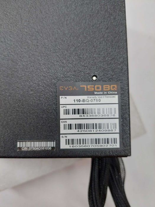 EVGA 750BQ 750WATT Bronze Power Supply PN: 110-BQ-0750