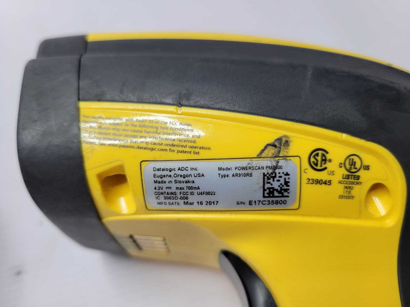 DATALOGIC POWERSCAN PM9300-AR910RB w/ BC9030-BT Base Charger, READ _