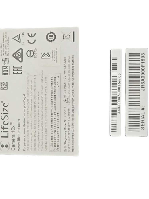 LifeSize Camera LFZ-019 10x 440-00047-908 Rev 03, READ _