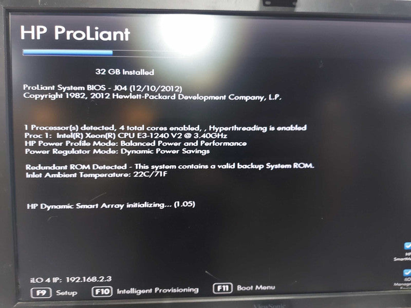 HP ML310e Gen8 Xeon E3-1240 V2 @ 3.40ghz / 32gb ram / read #