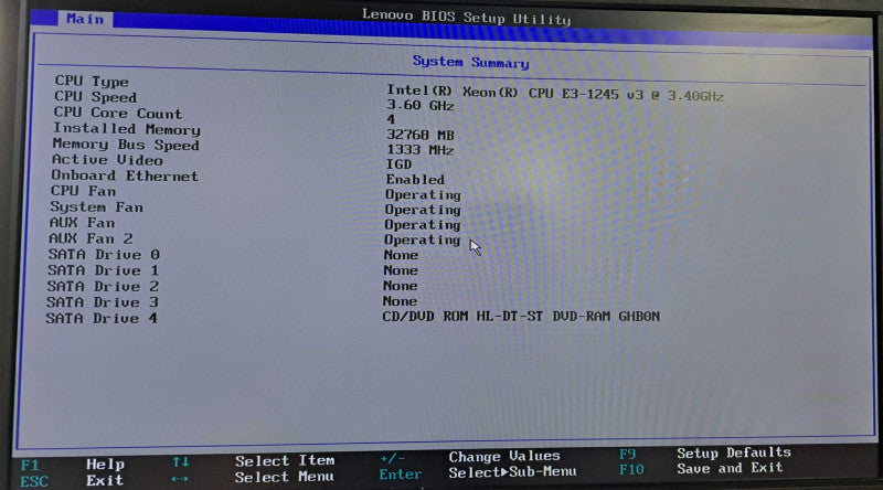 Lenovo ThinkServer TS440 Xeon E3-1245 v3 @ 3.40GHz 32GB Ram LSI MegaRAID )