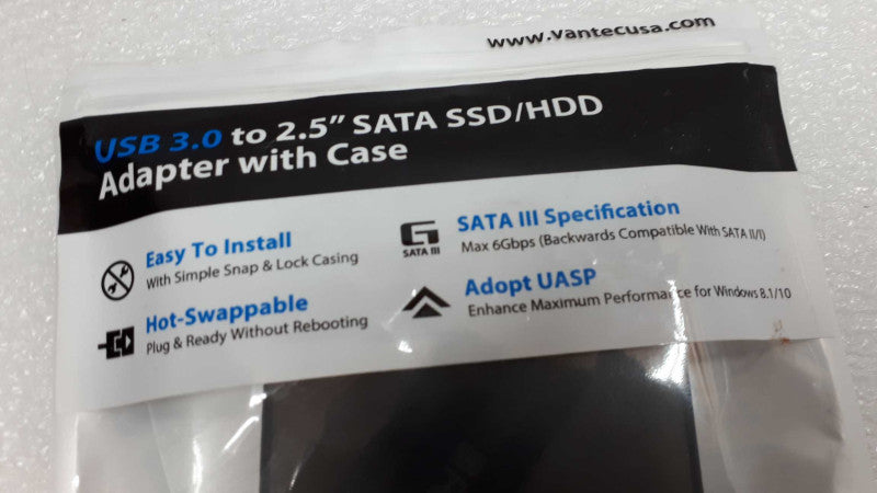 USB 3.0 to 2.5\\" SATA III Hard Drive Adapter with case &