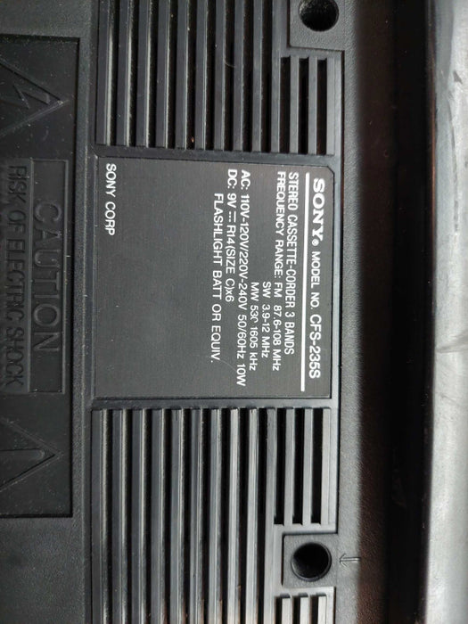 Sony FM/SW/MW Stereo Cassette-Corder CFS-235S