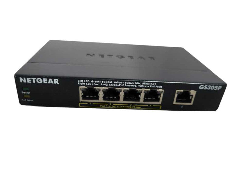 NETGEAR GS305P 5-Port Unmanaged PoE Switch - Black !