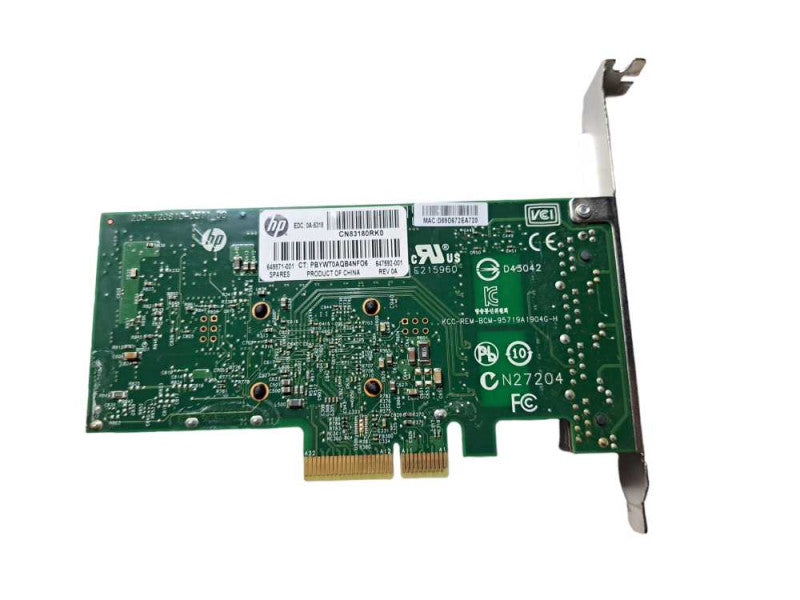 HP 647594-B21 Ethernet 1Gb 4-Port 331T Adapter Card 649871-001 647592-001 )