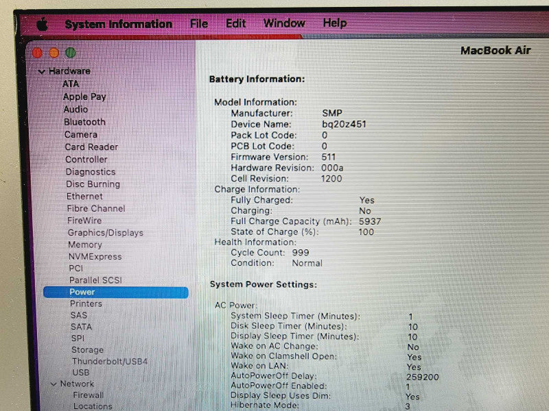 Apple Macbook Air 2015 13\\" Core i5-5250U @ 1.6GHz 8GB DDR3 250GB SSD  (