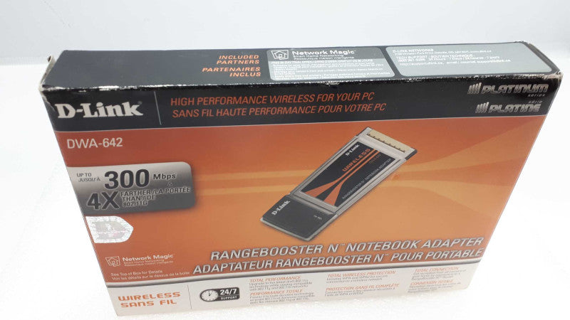 D-Link Range booster N Wireless Notebook Adapter PCI Card DWA-642 802.11g/n &