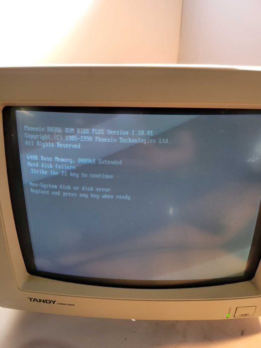 Tandy 2500 SX/20 + RGB Monitor VGM-300 & Keyboard - no HDD. (READ)
