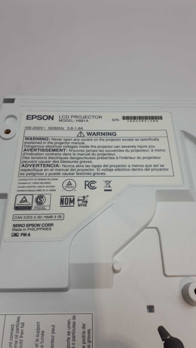 Epson Powerlite 2247U 3LCD Projector  &
